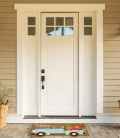 Kirkland's Home Hello Spring Flower Truck Coir Doormat- Doormats