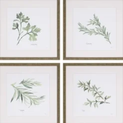 Kirkland's Home Herbs 4-Pc. Gold Framed Art Print Set- Framed Art
