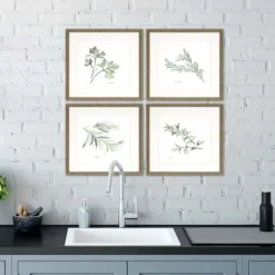 Kirkland's Home Herbs 4-Pc. Gold Framed Art Print Set- Framed Art