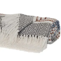 Kirkland's Home Herringbone Multi Striped Throw- Blankets & Throws