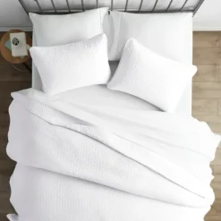 Kirkland's Home Herringbone Quilted 3-Pc. King Coverlet Set- Bedspreads & Coverlets