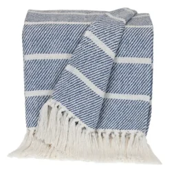 Kirkland's Home Herringbone Striped Throw- Blankets & Throws