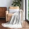 Kirkland's Home Herringbone Throw With Fringe- Blankets & Throws