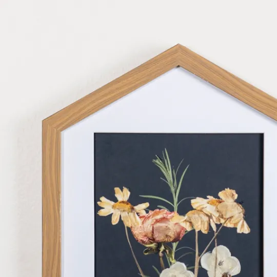Kirkland's Home Hexagon Floral Framed Art Prints, Set Of 2- Framed Art
