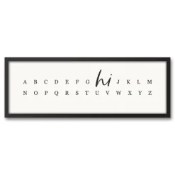 Kirkland's Home Hi Alphabet Framed Canvas Wall Plaque- Wall Quotes & Signs