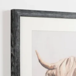 Kirkland's Home Highland Cow Distressed Framed Art Print- Framed Art
