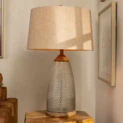 Kirkland's Home Hobnail Glass Table Lamp- Table Lamps