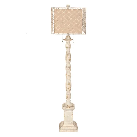 Kirkland's Home Holcomb White Floor Lamp- Floor Lamps