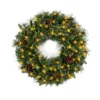 Kirkland's Home Holiday Pine Needle Cabin Pre-Lit Wreath- Wreaths