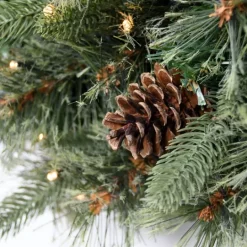 Kirkland's Home Holiday Pine Needle Cabin Pre-Lit Wreath- Wreaths