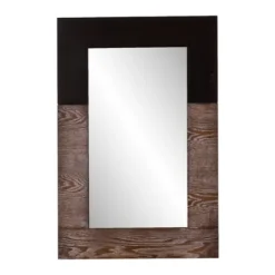 Kirkland's Home Holly And Martin Burnt Oak And Black Wall Mirror- Decorative Mirrors