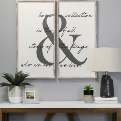Kirkland's Home Home Is The Story Framed Wall Plaques, Set Of 2- Wall Quotes & Signs
