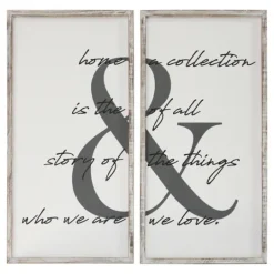 Kirkland's Home Home Is The Story Framed Wall Plaques, Set Of 2- Wall Quotes & Signs