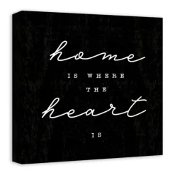Kirkland's Home Home Is Where The Heart Is Canvas Wall Plaque- Wall Quotes & Signs