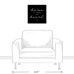 Kirkland's Home Home Is Where The Heart Is Canvas Wall Plaque- Wall Quotes & Signs