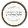 Kirkland's Home Home Is Wonderful Round Framed Plaque- Wall Quotes & Signs