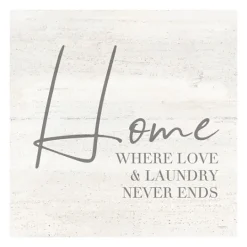 Kirkland's Home Home Love And Laundry Canvas Art Print- Wall Quotes & Signs
