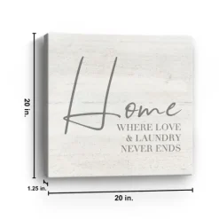 Kirkland's Home Home Love And Laundry Canvas Art Print- Wall Quotes & Signs