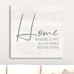 Kirkland's Home Home Love And Laundry Canvas Art Print- Wall Quotes & Signs