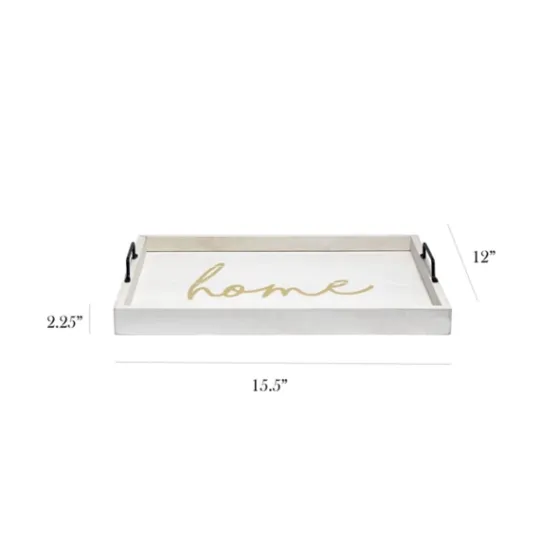 Kirkland's Home Home Wash Wood Tray- Decorative Trays