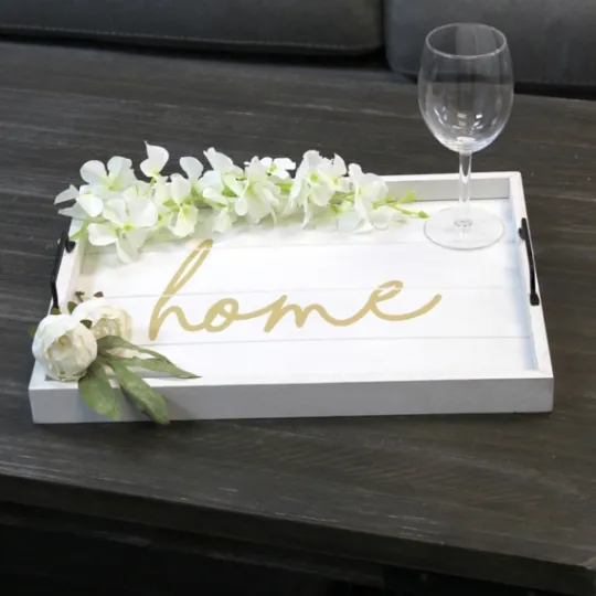 Kirkland's Home Home Wash Wood Tray- Decorative Trays