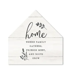 Kirkland's Home Home Where Family Gathers House Shaped Canvas- Wall Quotes & Signs