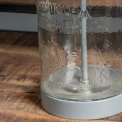 Kirkland's Home Homegrown Gray Glass Jar Table Lamp- Table Lamps