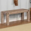 Kirkland's Home Honey Brushed Acacia Wood Rustic Bench- Benches & Ottomans