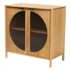 Kirkland's Home Honey Crescent Window 2-Door Cabinet- Cabinets & Sideboards