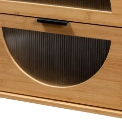 Kirkland's Home Honey Crescent Window 2-Drawer Nightstand- Nightstands