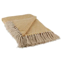 Kirkland's Home Honey Diamond Fringe Throw- Blankets & Throws