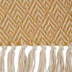 Kirkland's Home Honey Diamond Fringe Throw- Blankets & Throws