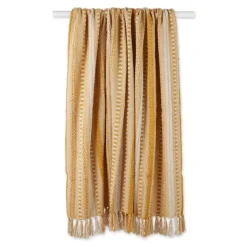 Kirkland's Home Honey Gold Braided Fringe Throw- Blankets & Throws