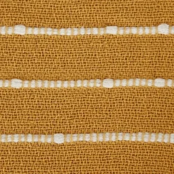 Kirkland's Home Honey Gold Slub Stripe Decorative Throw- Blankets & Throws