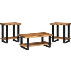 Kirkland's Home Honey Live Edge 3-Pc. Coffee And Accent Table Set- Coffee Tables