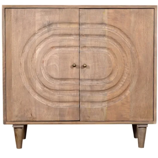 Kirkland's Home Honey Mango Wood Carved Cabinet- Cabinets & Sideboards