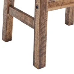 Kirkland's Home Honey Saddle Seat Wood Counter Stool- Bar Stools & Counter Height Stools