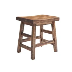 Kirkland's Home Honey Saddle Seat Wood Stool- Benches & Ottomans