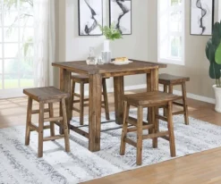 Kirkland's Home Honey Saddle Seat Wood Stool- Benches & Ottomans
