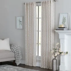 Kirkland's Home Honey Trellis Woven Single Curtain Panel, 84 In.- Curtains & Drapes