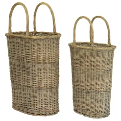 Kirkland's Home Honey Wicker Tall Oval Baskets, Set Of 2- Baskets & Boxes