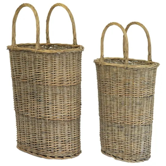 Kirkland's Home Honey Wicker Tall Oval Baskets, Set Of 2- Baskets & Boxes