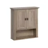 Kirkland's Home Honey Woodgrain Wall-Mounted Cabinet- Shelves
