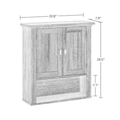 Kirkland's Home Honey Woodgrain Wall-Mounted Cabinet- Shelves