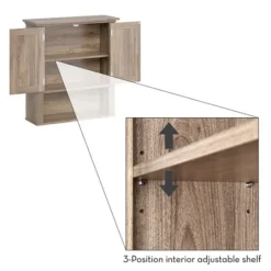 Kirkland's Home Honey Woodgrain Wall-Mounted Cabinet- Shelves