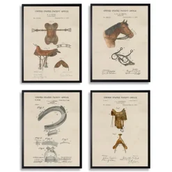 Kirkland's Home Horse Patents Framed Art Prints, Set Of 4- Framed Art