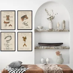 Kirkland's Home Horse Patents Framed Art Prints, Set Of 4- Framed Art