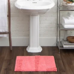 Kirkland's Home Hot Asymmetrical Cotton Bath Mat, 24 In.- Bathroom Rugs