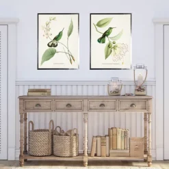 Kirkland's Home Hummingbirds On Flowers 2-Pc. Framed Art Print Set- Framed Art