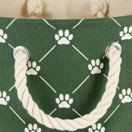 Kirkland's Home Hunter Trellis Paw Print Storage Basket, 14 In.- Baskets & Boxes
